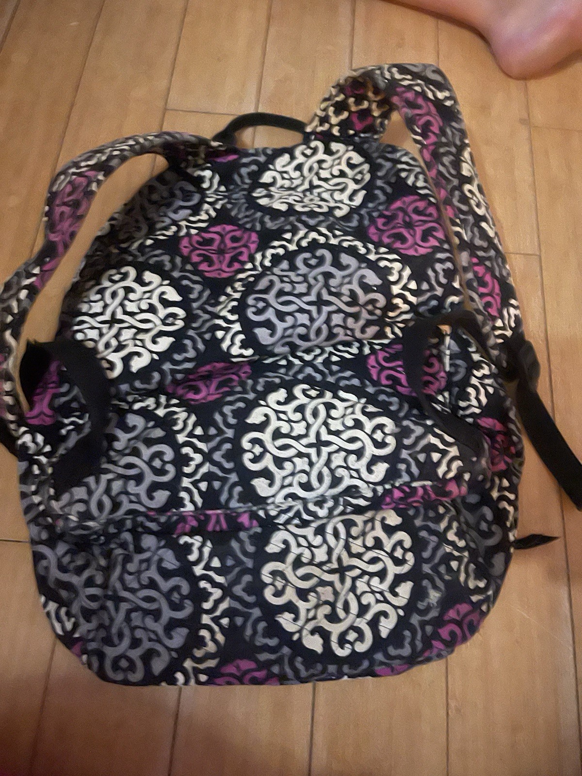 Vera Bradley Campus Backpack Canterberry Magenta Quilted Large Rucksack Retired