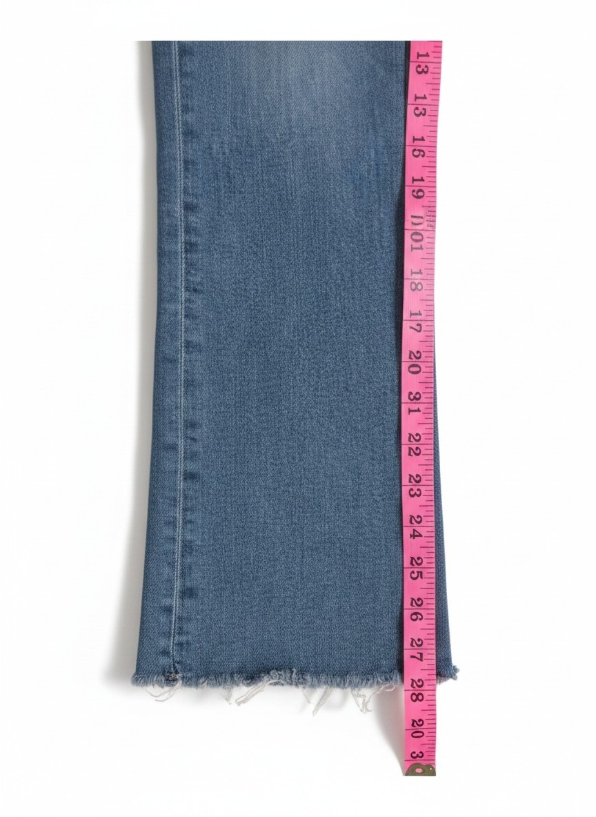 Mother Hustler Patch Pocket Ankle Fray Jeans in Healing Jar High Rise – 27