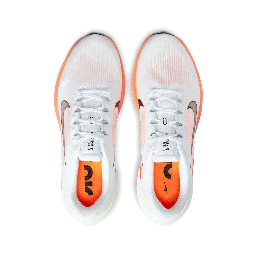 Nike Air Winflo 9 White Total Orange Volt Black DD6203-100 sz 13 Men’s