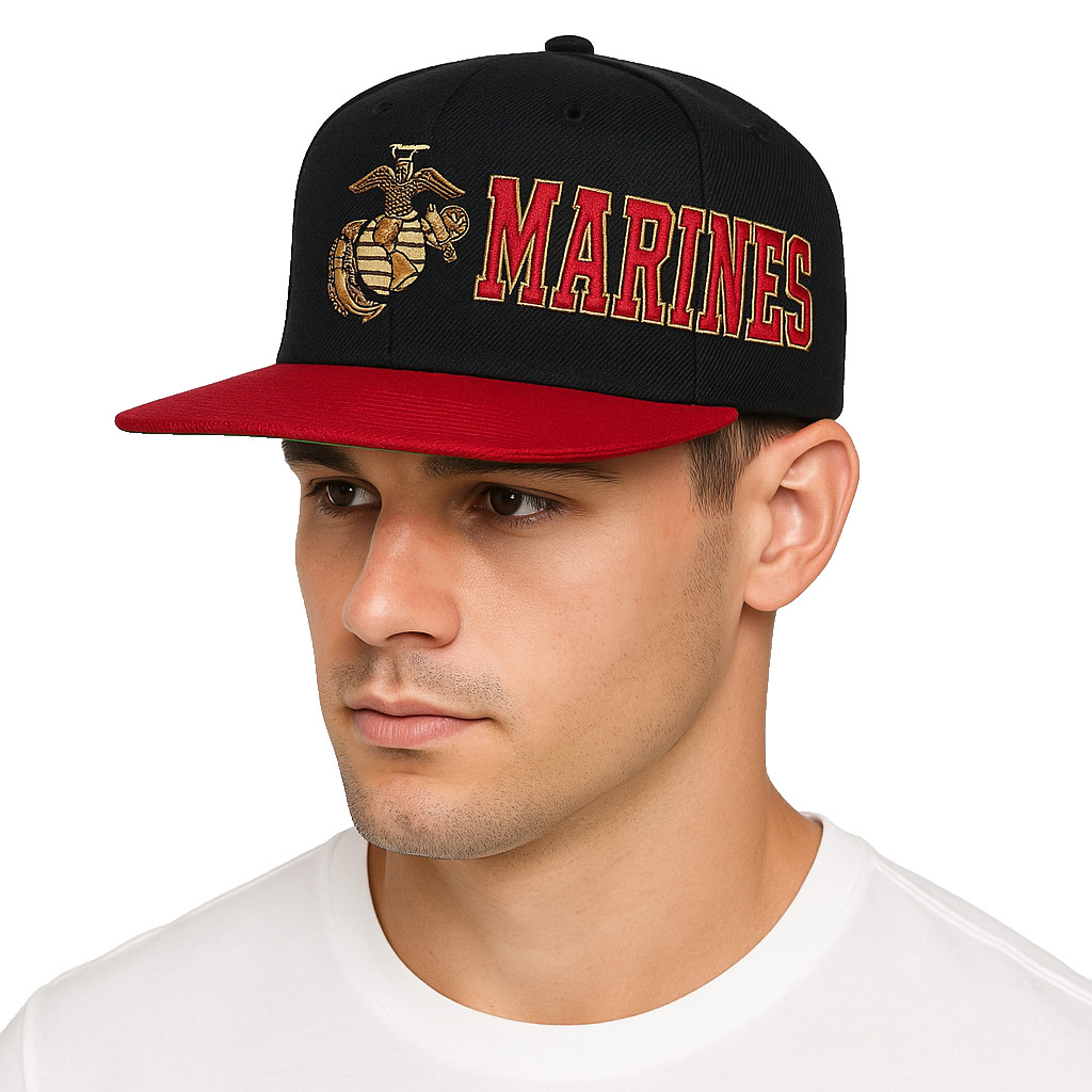 USMC MARINES Snapback — Officially Licensed United States Marine Corps Flat Brim
