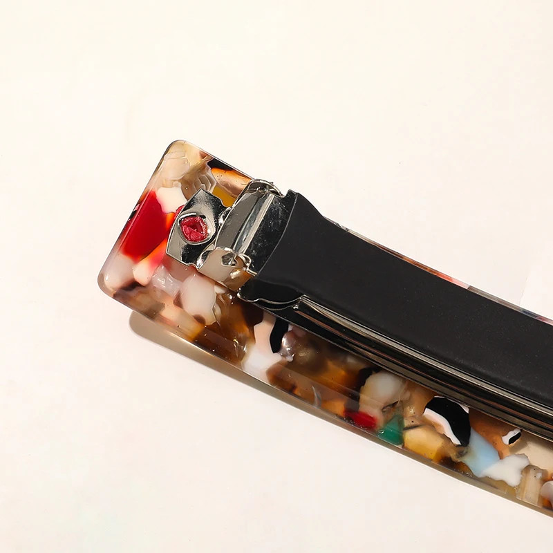 Leopard Marble Geometric Hair Clips Barrettes Women Hairpins Accessories