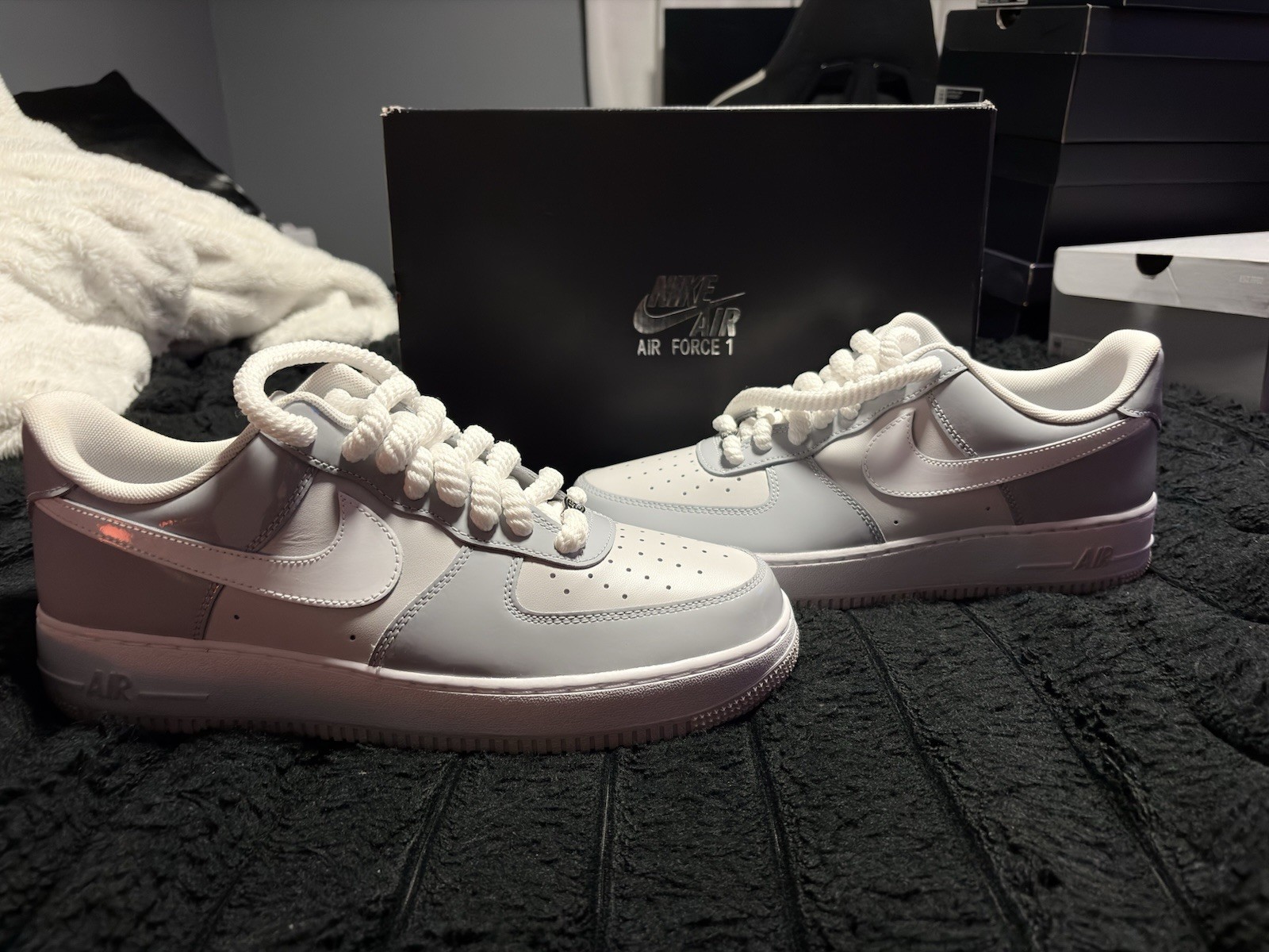 Nike Air Force 1 Low 07 LV8 Wolf Grey Vast Grey White Size 12
