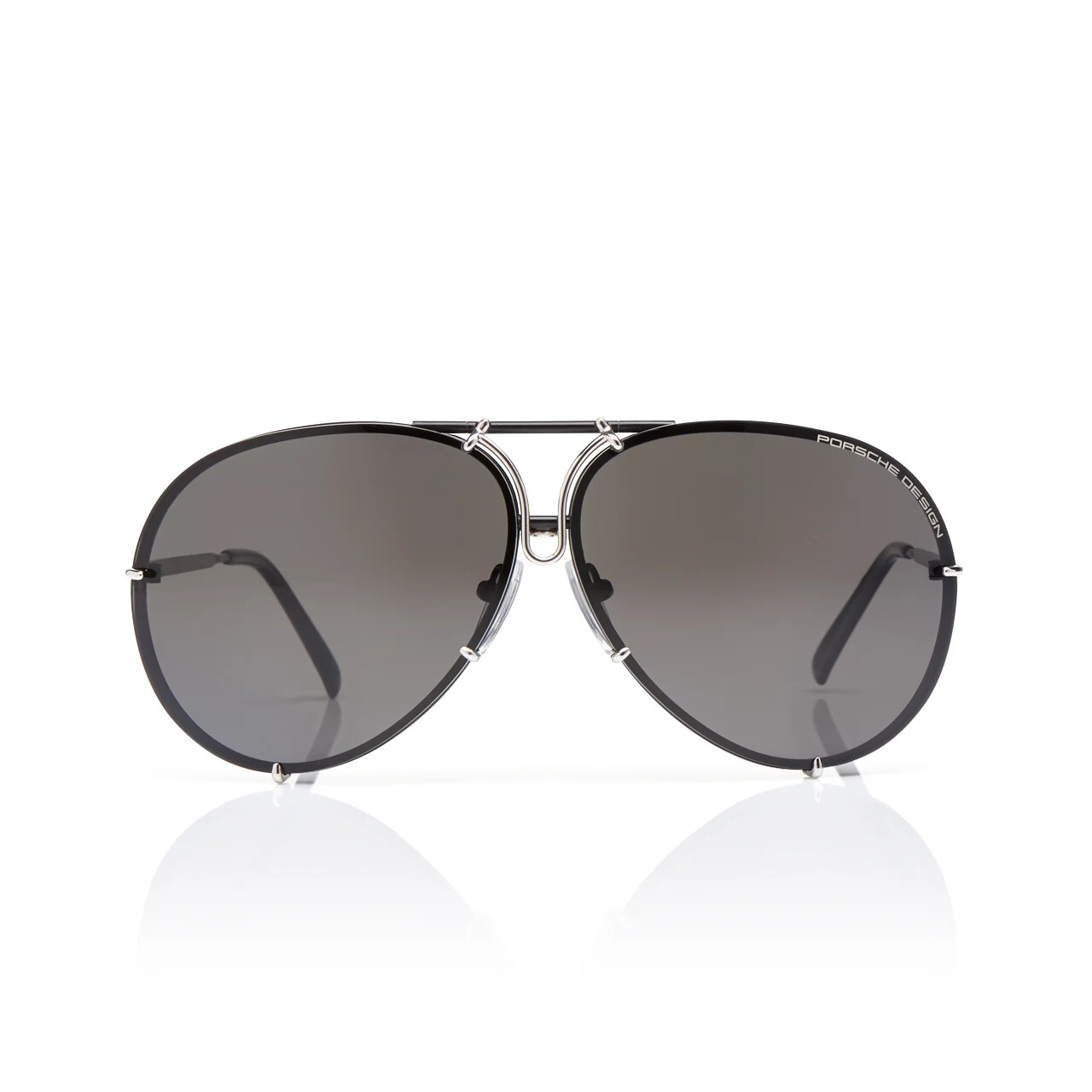 Porsche Design P8478 Iconic Sunglasses J- Black / Silver + Extra Lenses