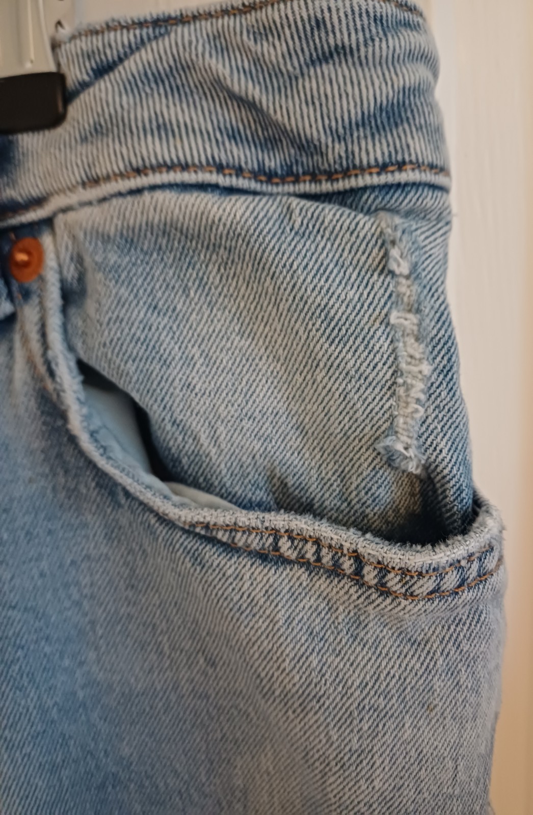M&S Carrot Leg Jeans UK 18 Regular Light Indigo Ankle Grazing With Stretch