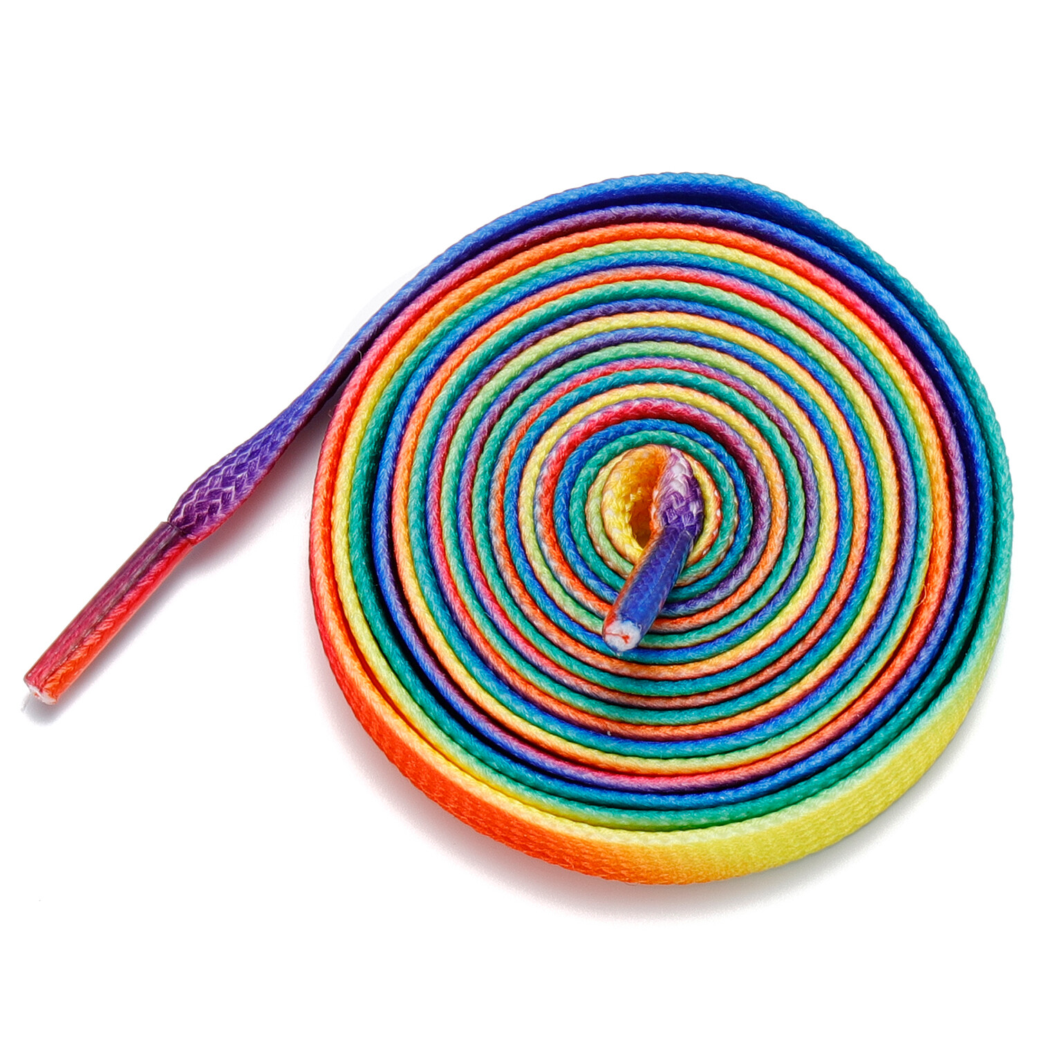 1Pair 24 36 45 63 72 Inch Flat Shoelaces Replacement for Sneakers Boots Rainbow