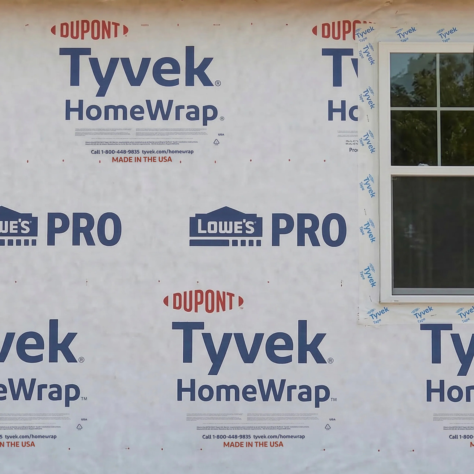 Tyvek 9-ft x 150-ft Water Resistant UV Resistant Non-Woven House Wrap 1350|11434