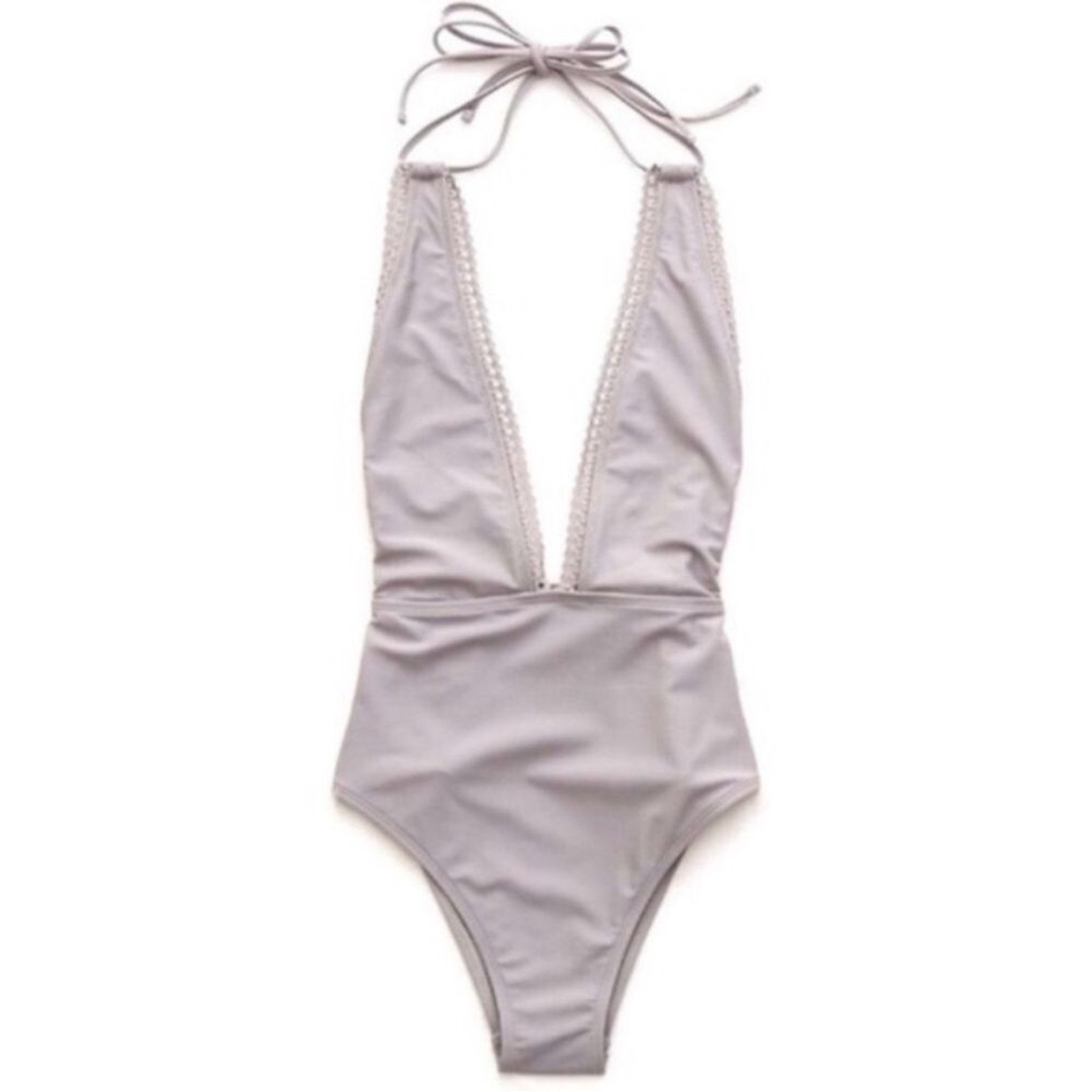 Aerie Deep Plunge V Neck One Piece Bathing Suit Women’s size S