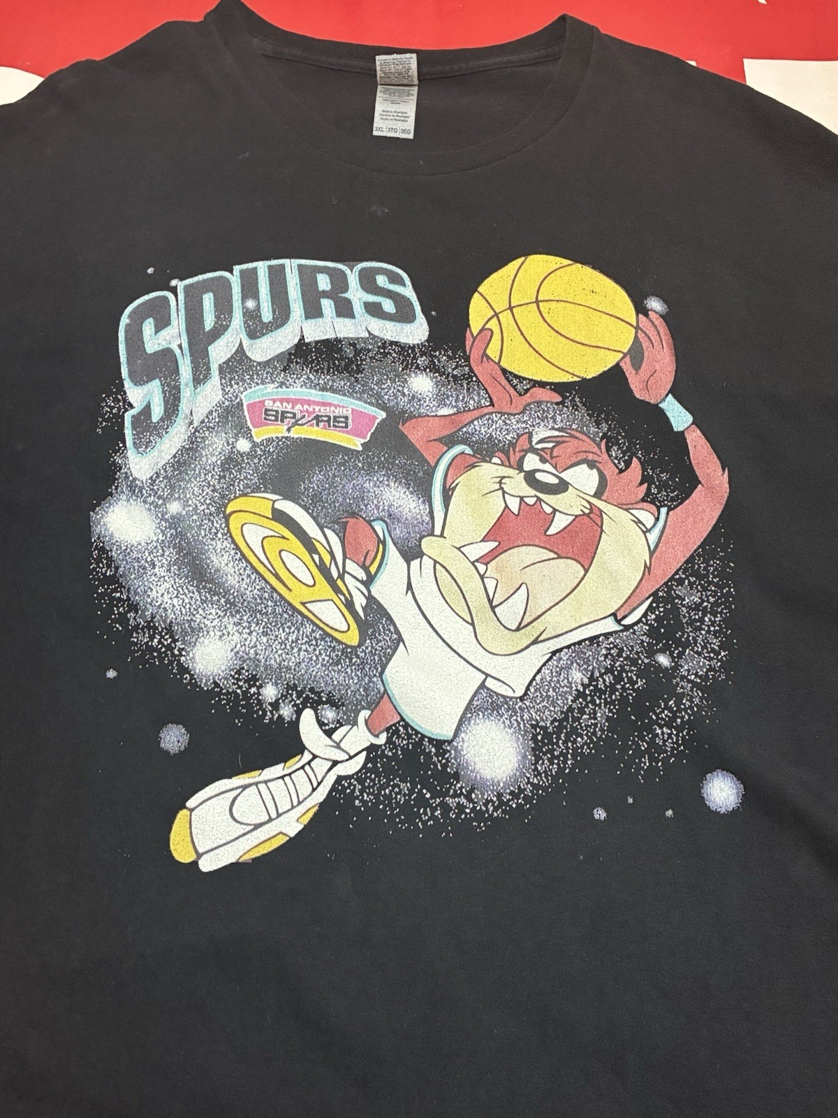 San Antonio Spurs Looney Tunes Taz Vintage Tee