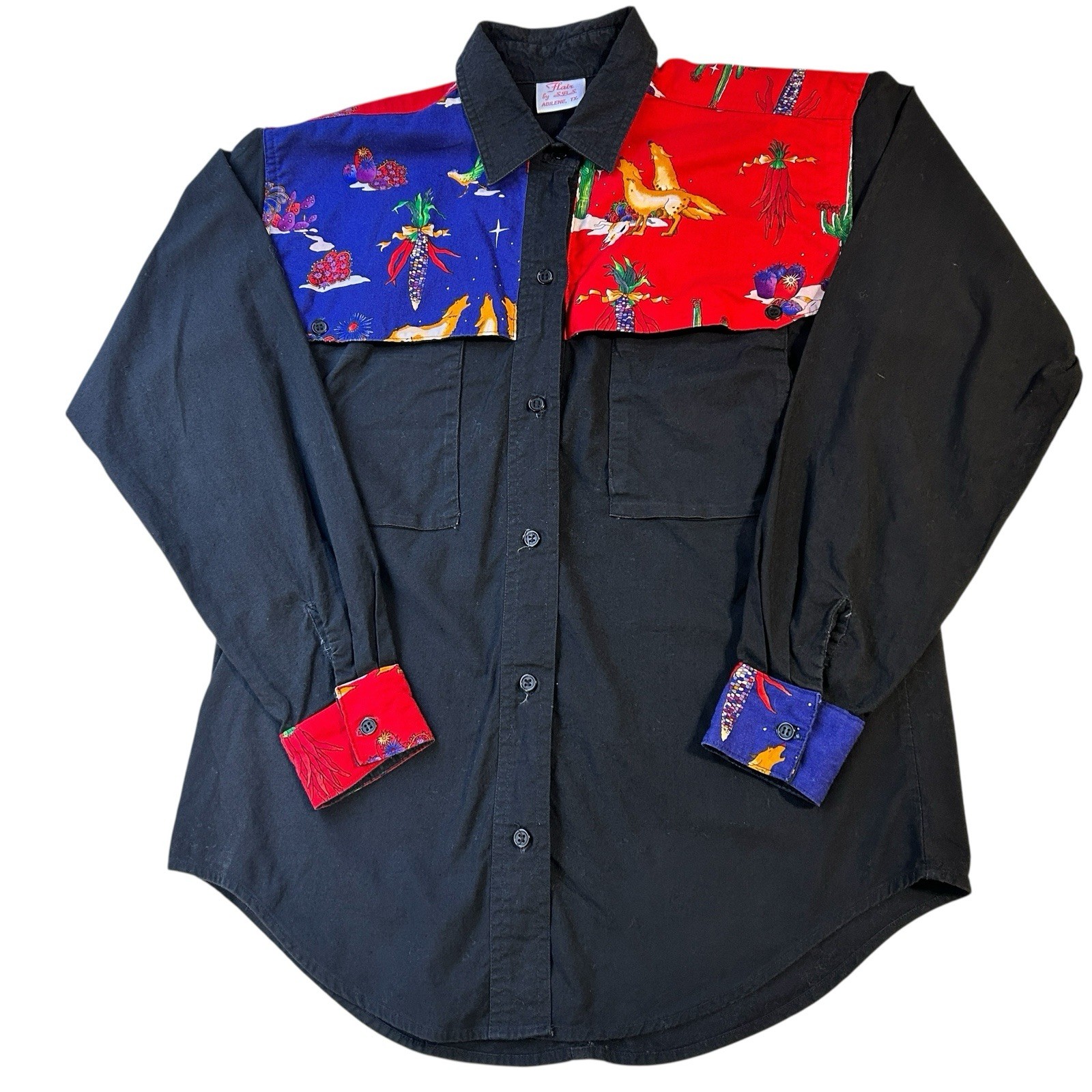 Western Long Sleeve Shirt Womens Size L