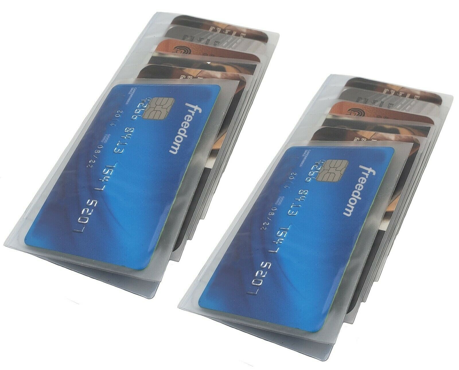 Set of 2 plastic wallet inserts for checkbook and long wallet MADE IN USA e2906