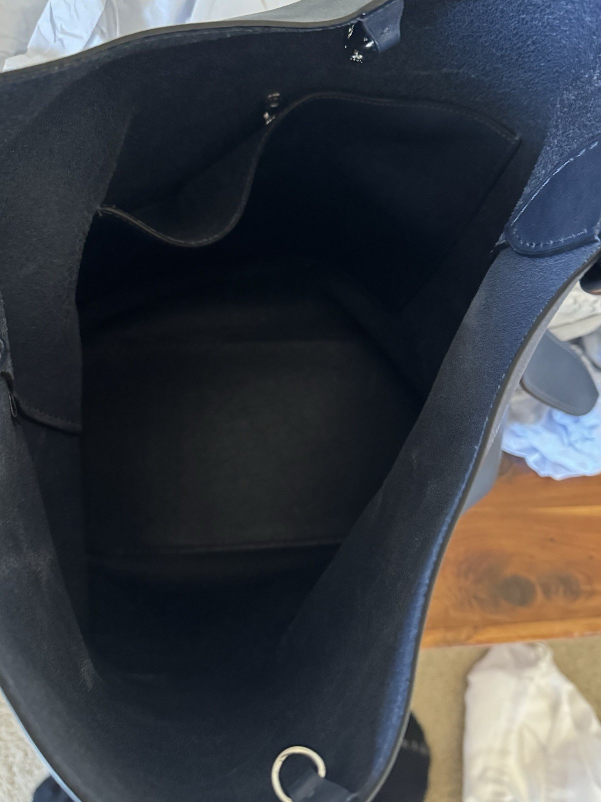 Coach Navy Bleeker 36 Bag w/ Adjustable Strap, Zip Pouch & Dust Bag