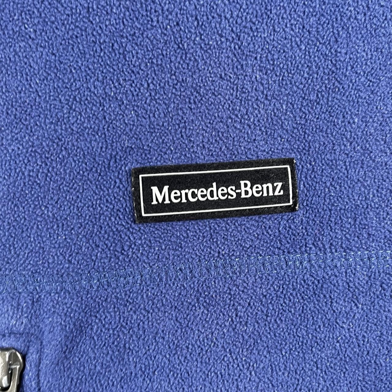 Mercedes-Benz Jacket Mens Large Blue Fleece Full Zip Cars Motorsports Employee