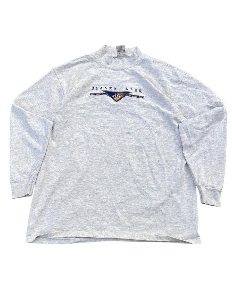 Vintage Sutton’s Sportswear Beaver Creek Embroidered Mock Neck Long Sleeve Shirt