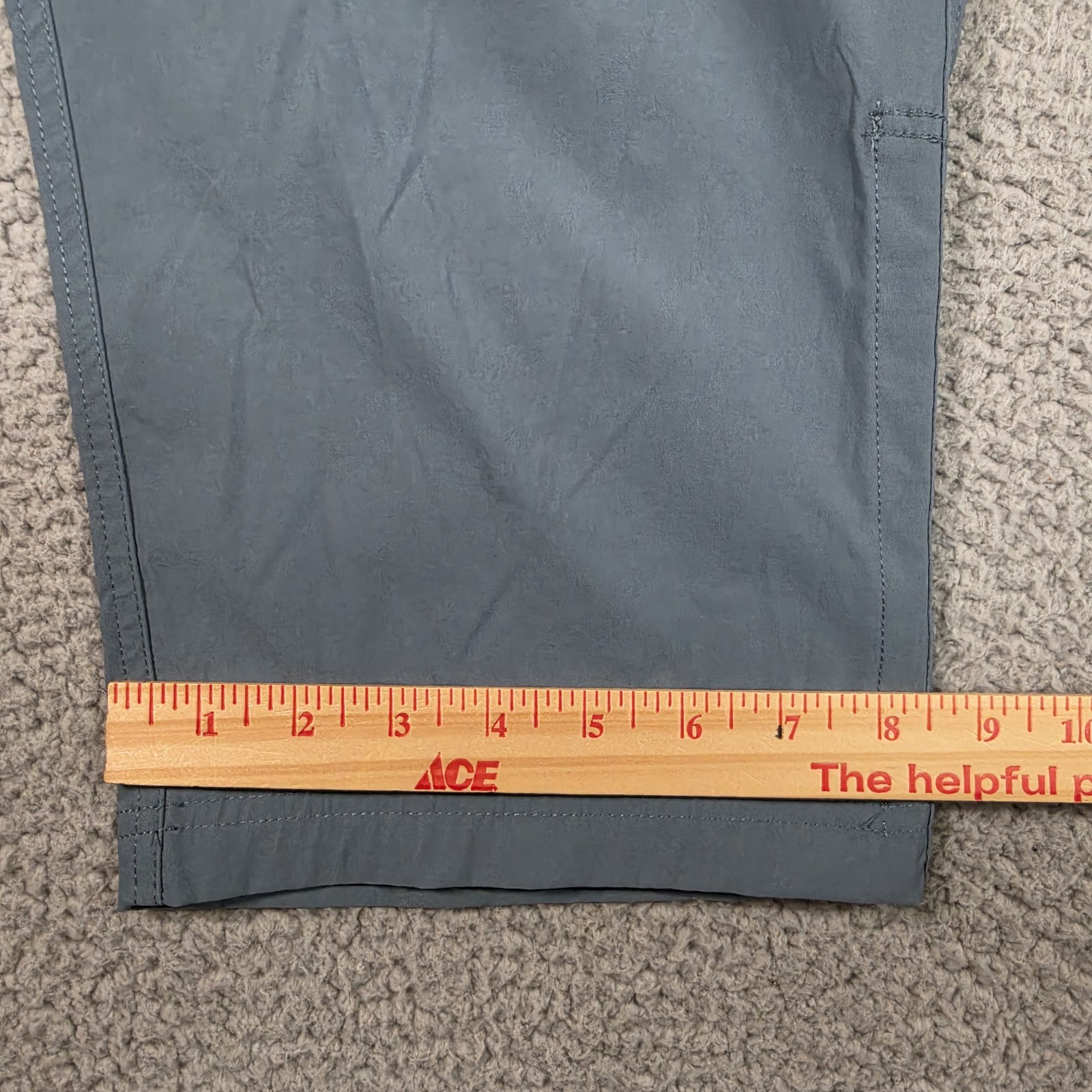 Eddie Bauer Tech Capri Cargo Pants Womens 16 Blue Nylon Stretch Hiking UPF 50+