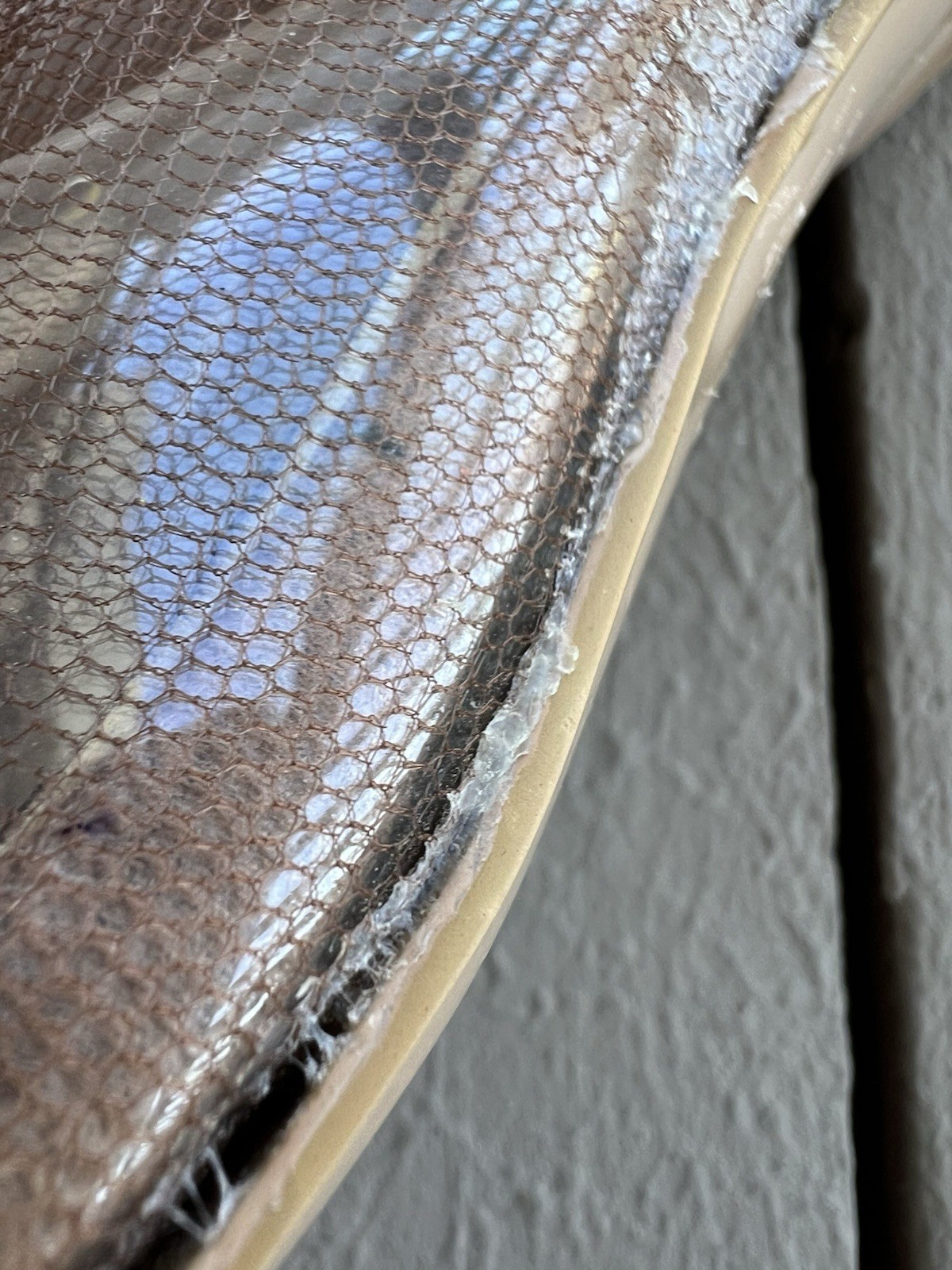 BFlyLA Knee High Brown; PVC, air holes, 4-inch gold heel, and brown mesh 10.5