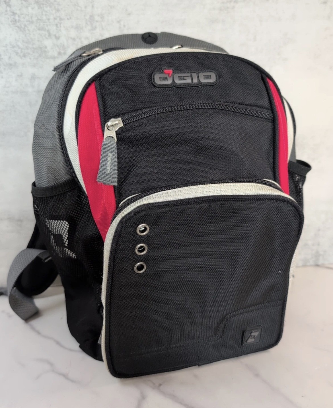 Vintage Ogio Mojo Backpack Gray Red & Black