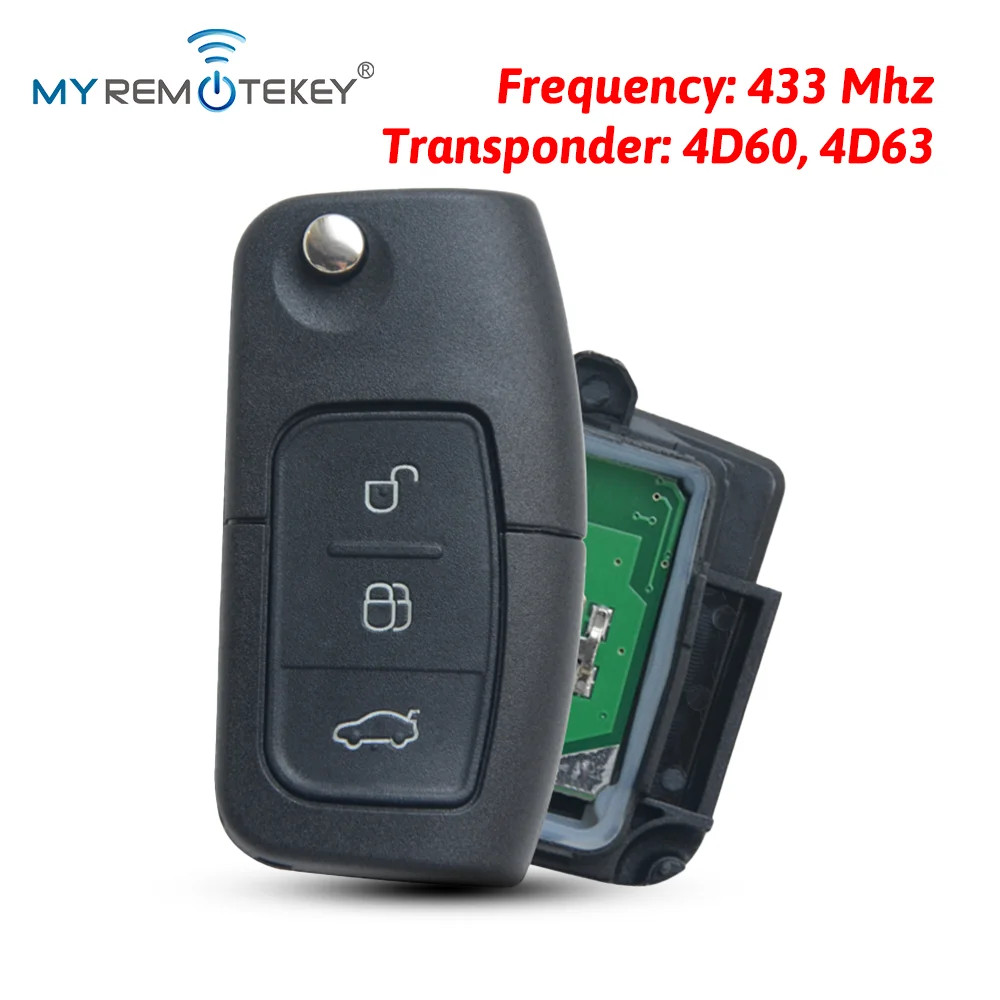 Flip remote key 3 button 434Mhz FO21 blade for Ford Mondeo Focus Fiesta C Max
