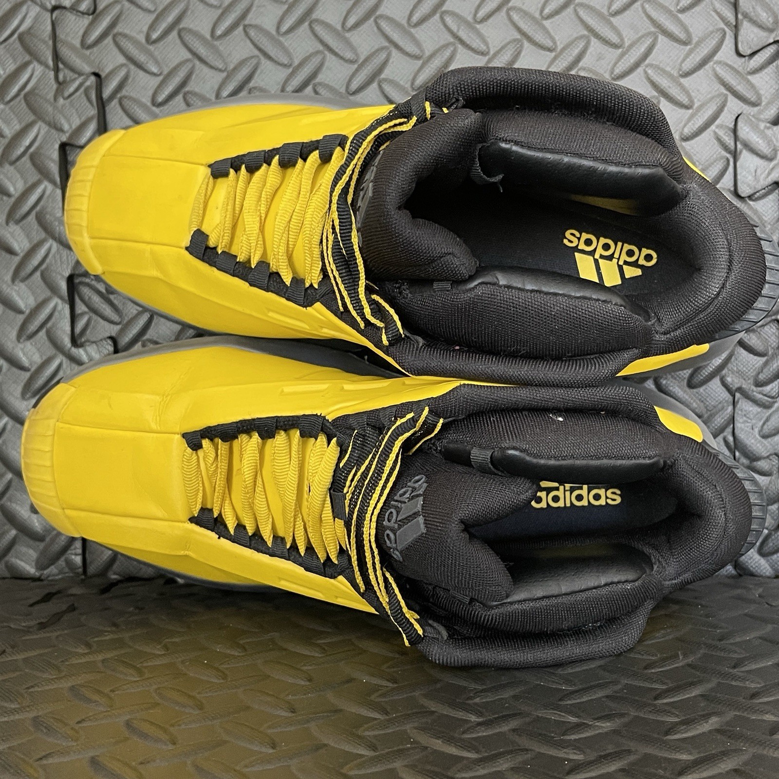 2 PAIR Lot of Adidas Crazy 1 Black & Yellow Kobe Bryant Retro Shoes Men’s Sz 8.5