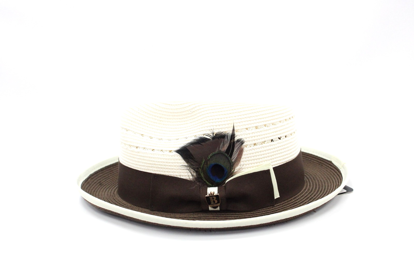 Men’s Bruno Capelo Fedora 100% Poly Braid Dark-Brown CV-893