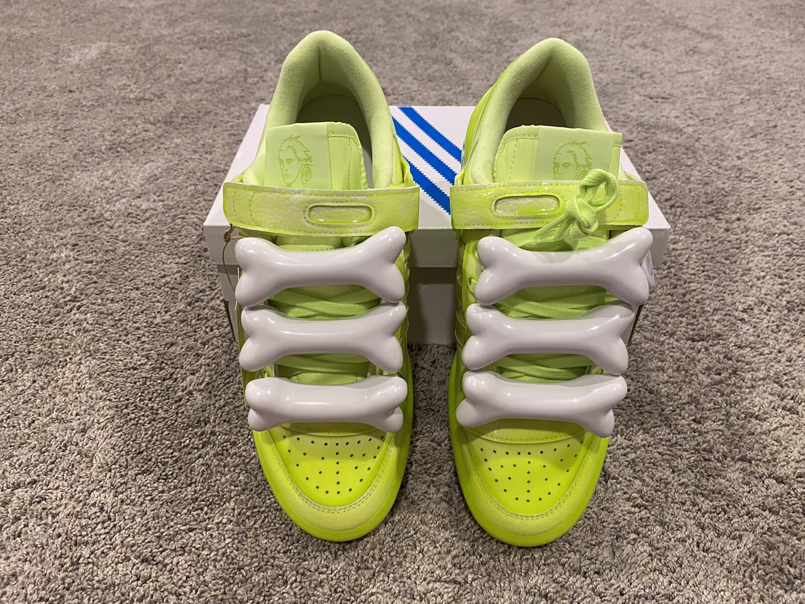 Adidas Jeremy Scott, 6 White Bones Only, Shoes Not Included.