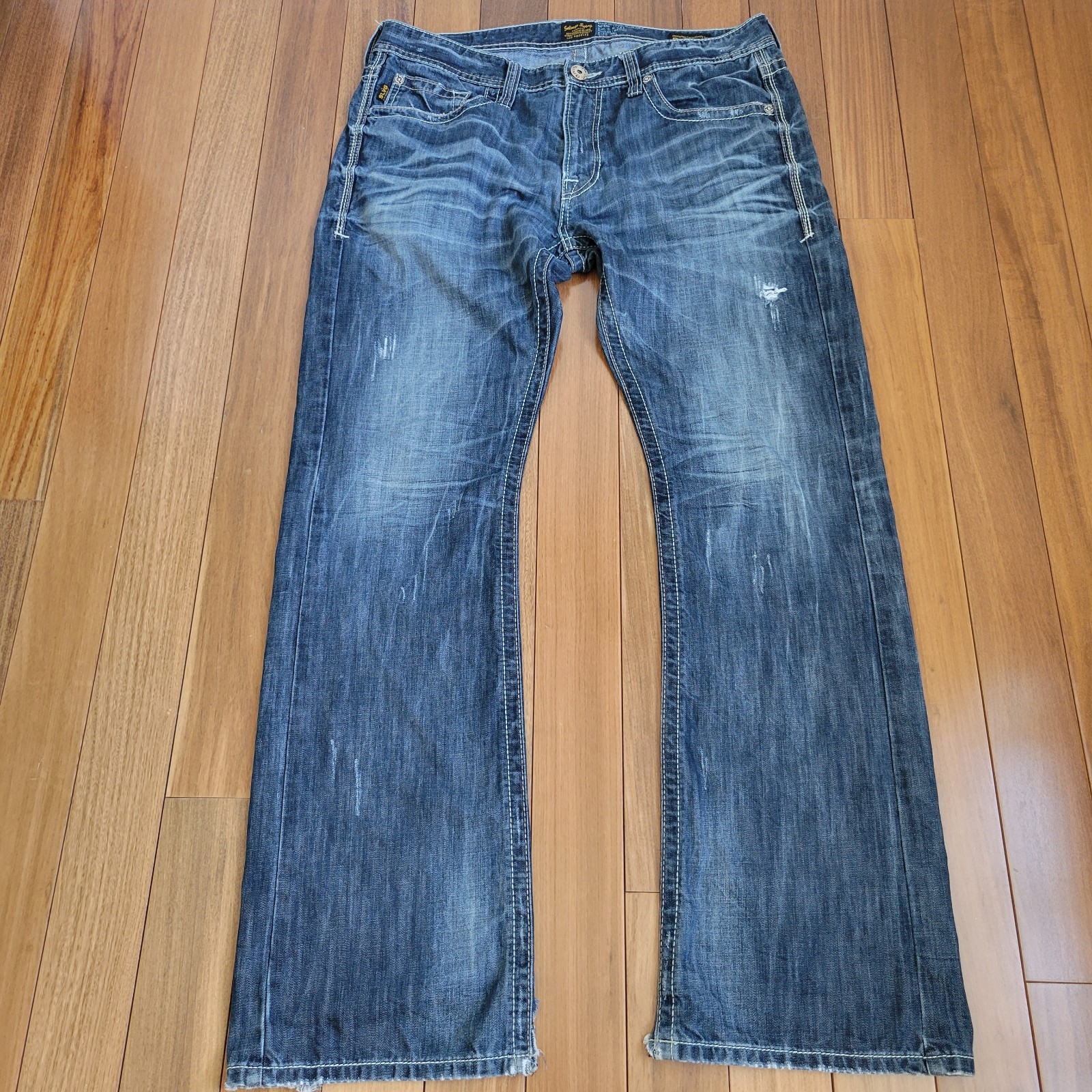 Salvage Supply Company Men’s Mayhem Bootleg Jeans Size 38×33 Western Distressed