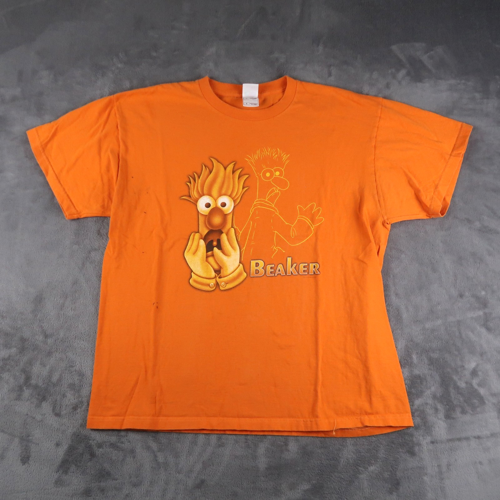 Vintage The Muppets T Shirt Orange Beaker 90s Cartoon Henson Graphic Men’s XL
