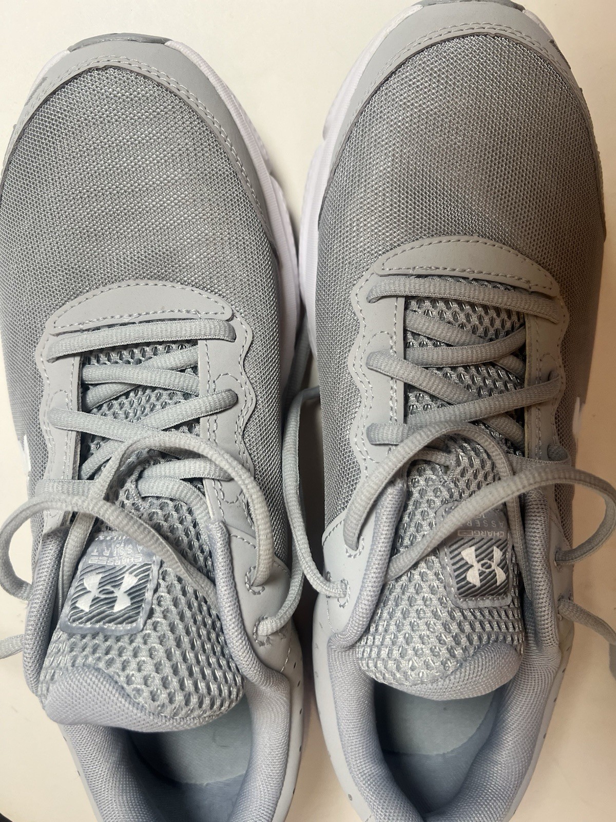 Under Armour Mens Charged Assert 10 Gray Sz12 3026175-102 Running Shoes Sneakers