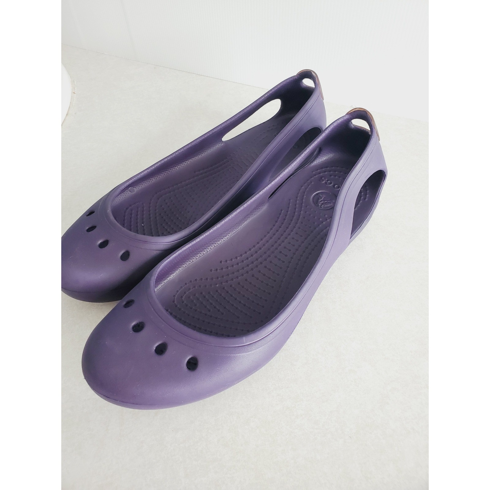 Crocs Kadee Flat Purple Slip On Comfort Casual Walking Shoes Women 9