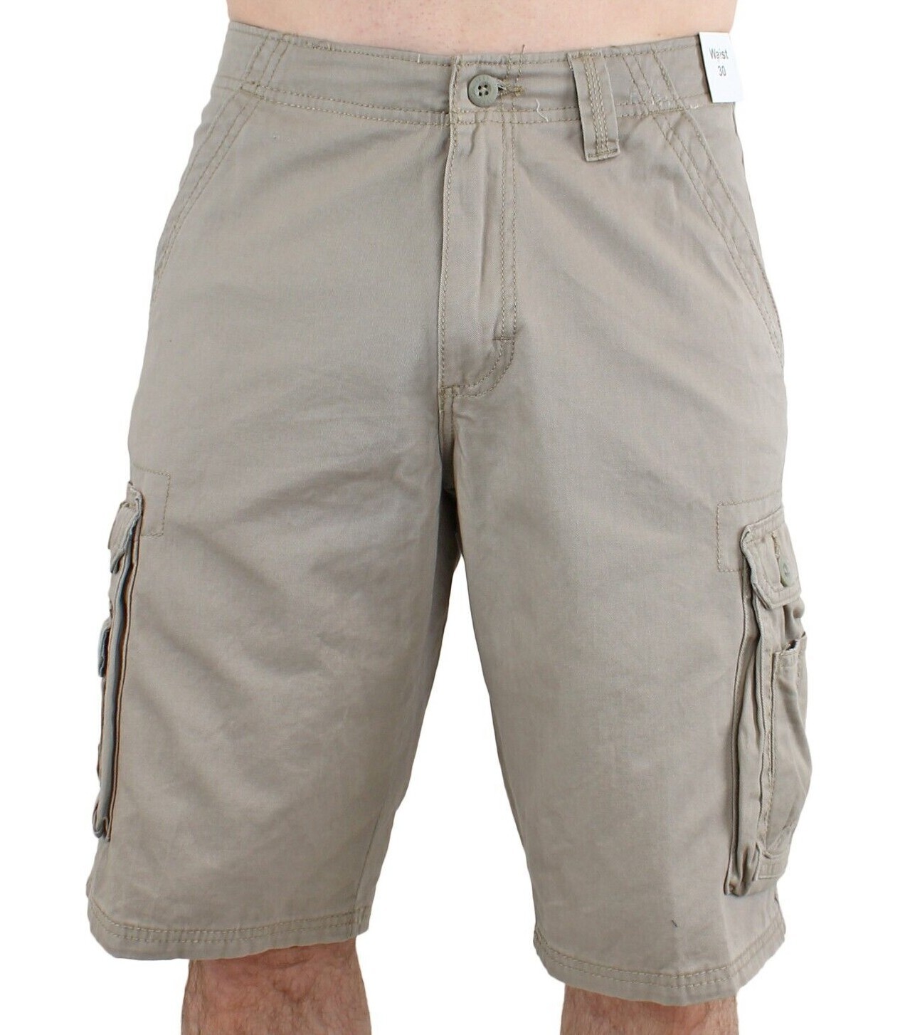 Lee Men’s Cargo Shorts 8+Pockets, Regular Fit 11″ Inseam Pre-Wash Cotton Blended