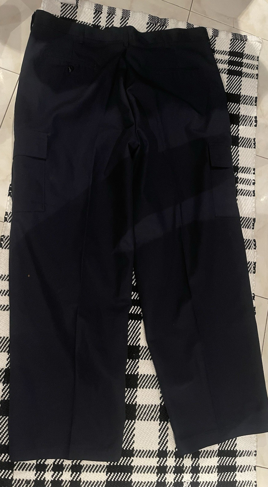 Aramark Men’s Work Pants Size 42×34 Navy Blue Durable Uniform Slacks