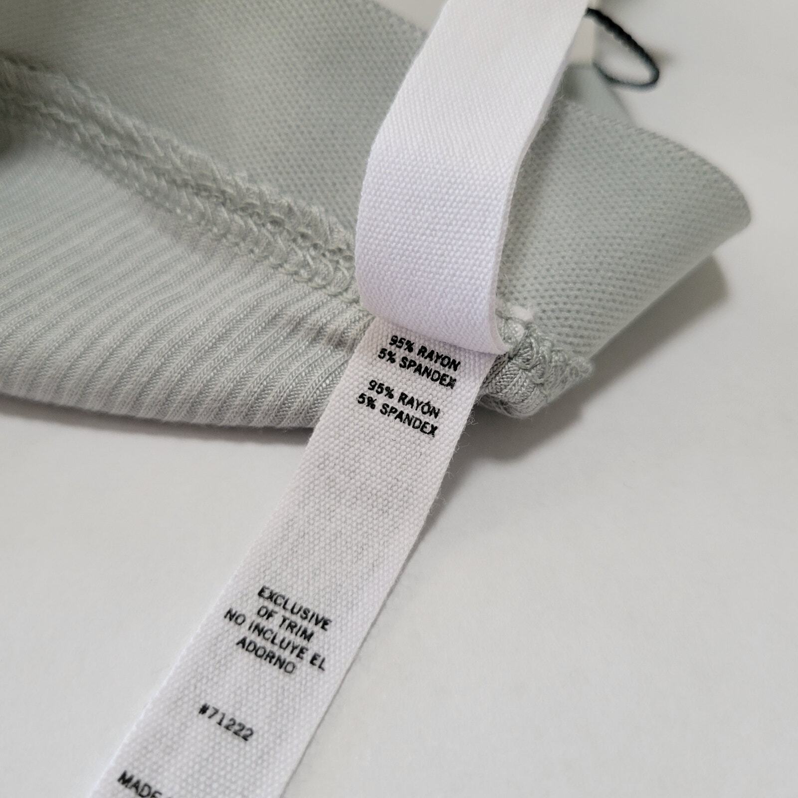 Steve Madden Ribbed High-Waisted Brief Underwear Light Sage NWT Size Medium