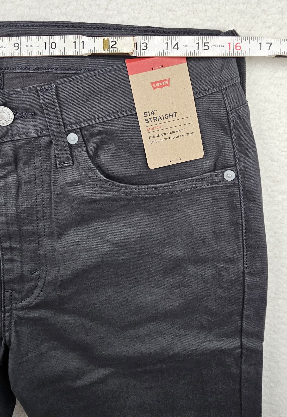 Levis 514 Straight Jeans Gray Charcoal Stretch Sits Below Waist CHOOSE YOUR SIZE