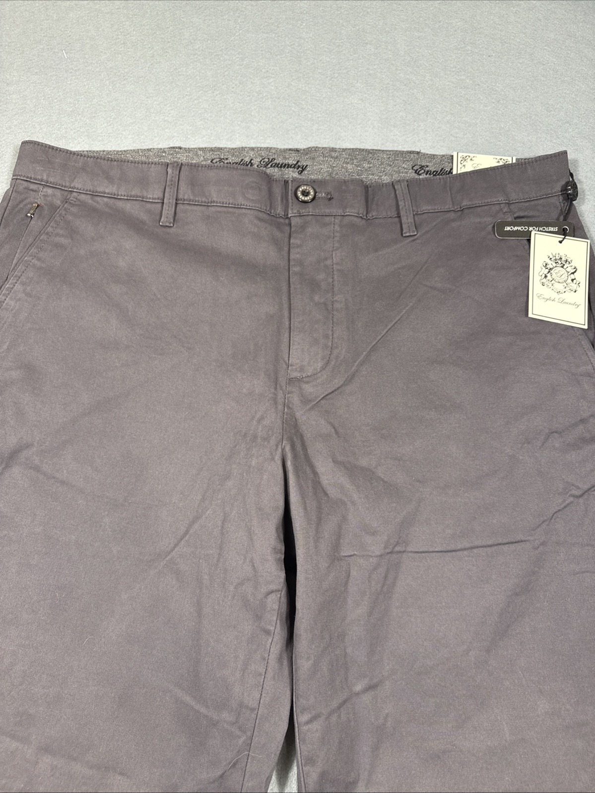 PANTS ENGLISH LAUNDRY MENS 38X30 FORGED IRON COMFORT CHINO NWT
