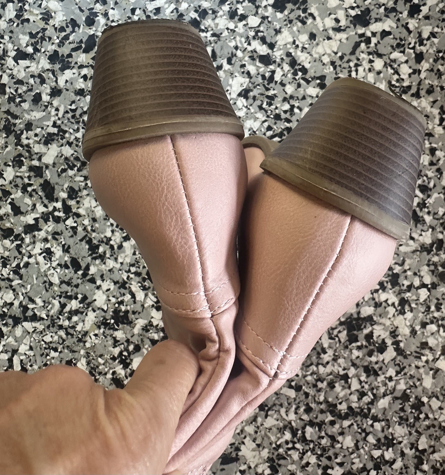 Charles Albert Light Pink Cowboy Boots Style Yeehaw Size 10M 100%vegan Leather