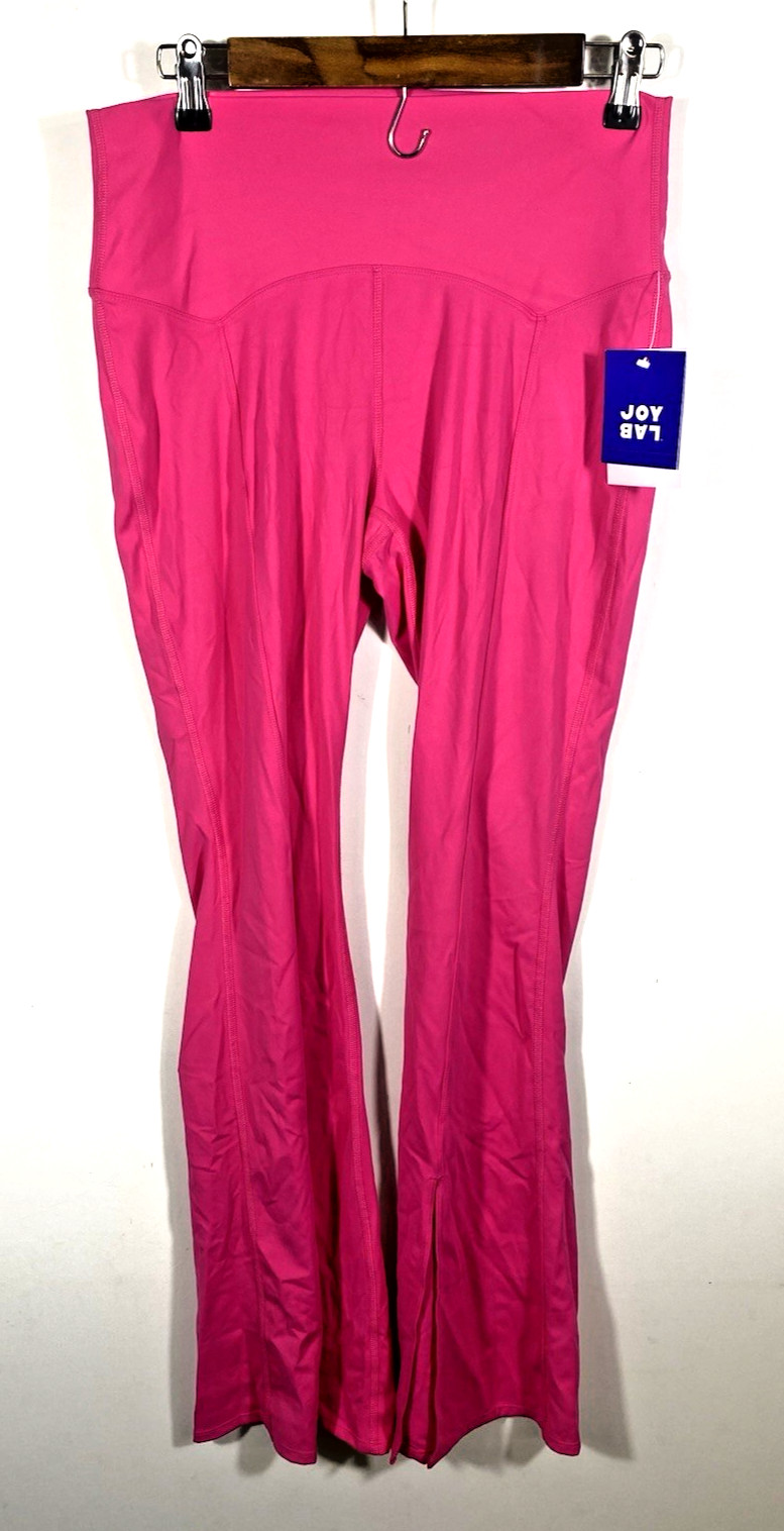 Joy Lab Activewear Set Size L XL Pink Crop Bolero Sports Bra Leggings Flare NEW