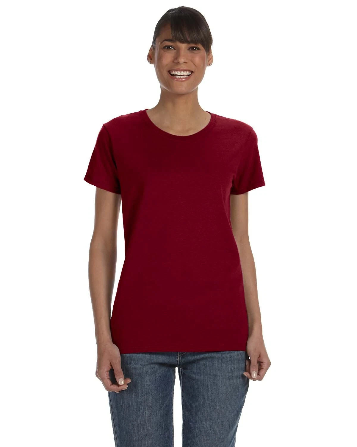 Gildan G500L Women’s Heavy Cotton Short Sleeve Crew Neck Plain Stylish T-Shirt