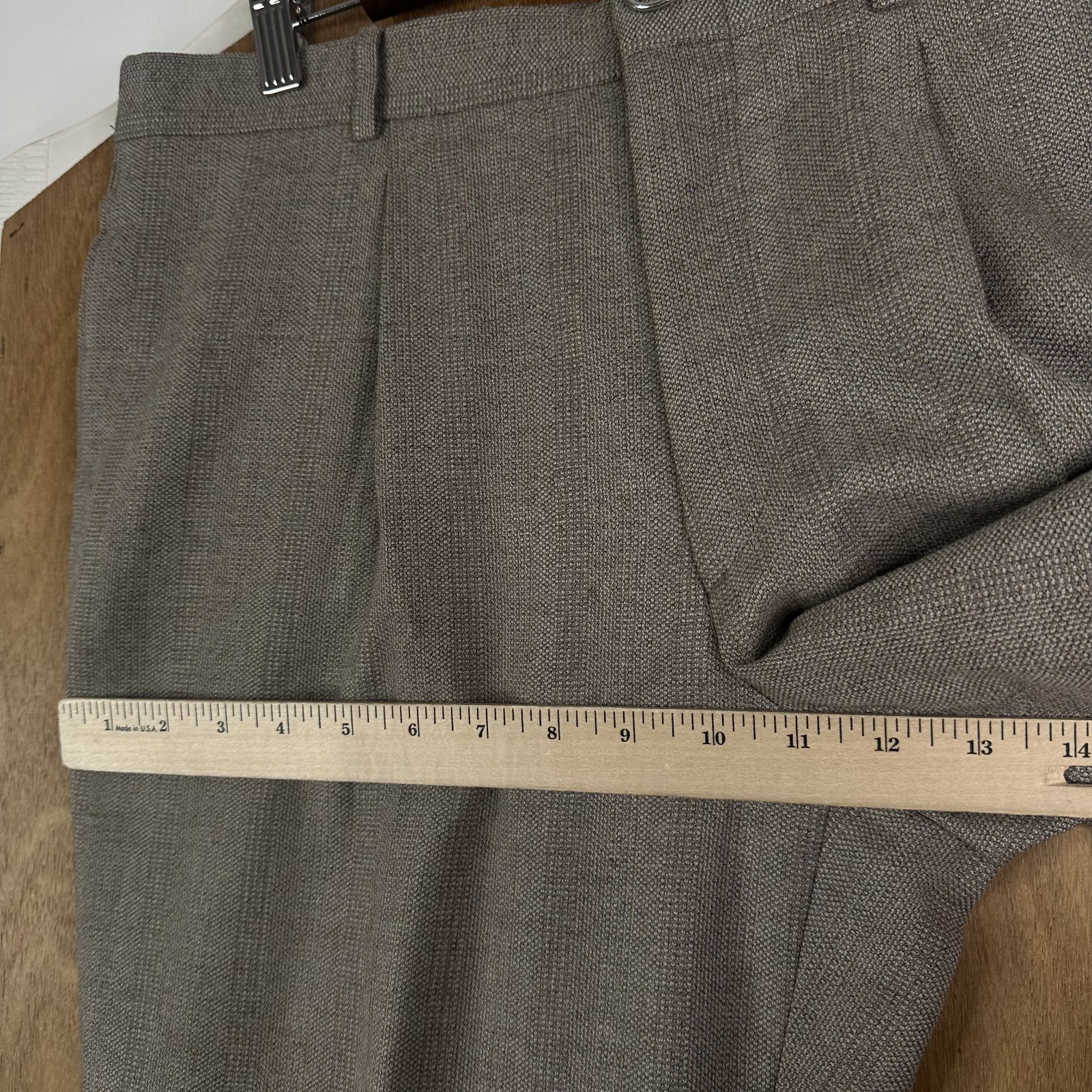 Daniel Hechter Suit Mens 38R Tan 2 Button 100% Wool Pants 34×30 Pleated Canvased