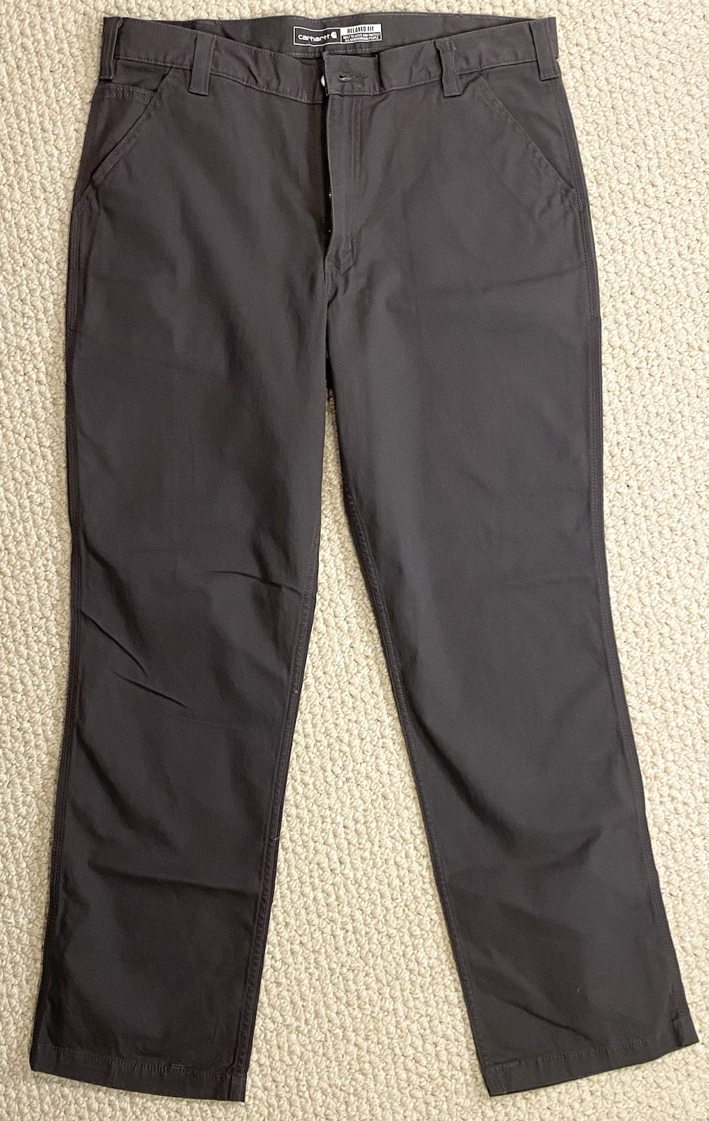 CARHARTT Relaxed Fit NWT Rugged Flex 36 x 32 Mens Pants Jeans Gray 102291 New
