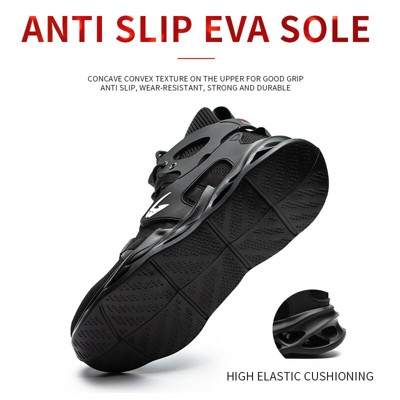 Mens Steel Toe Work Boots Indestructible Comfortable Slip Resistant Sneakers US