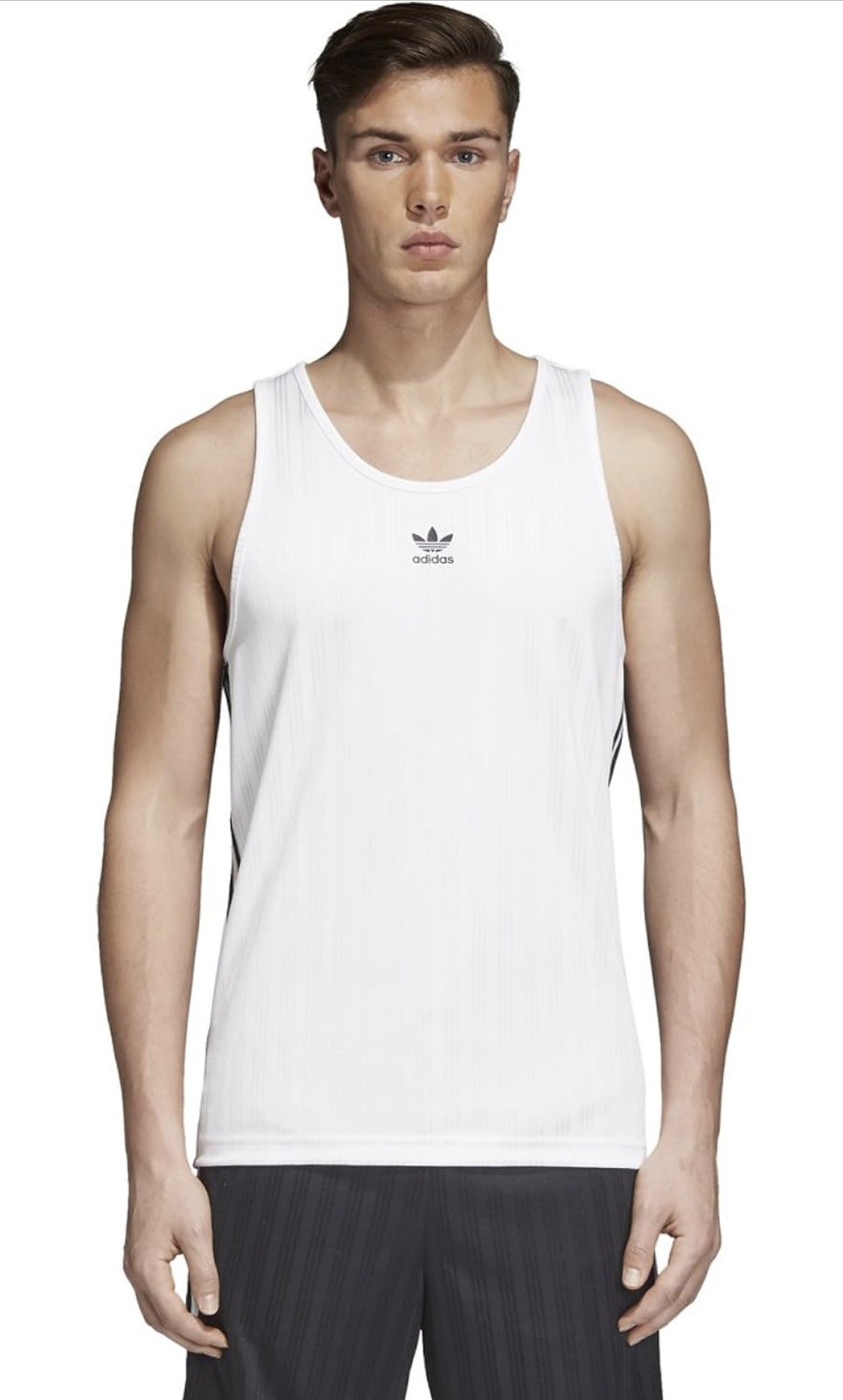Adicolor Trefoil Logo White Vest: CV8609 – Mens Small