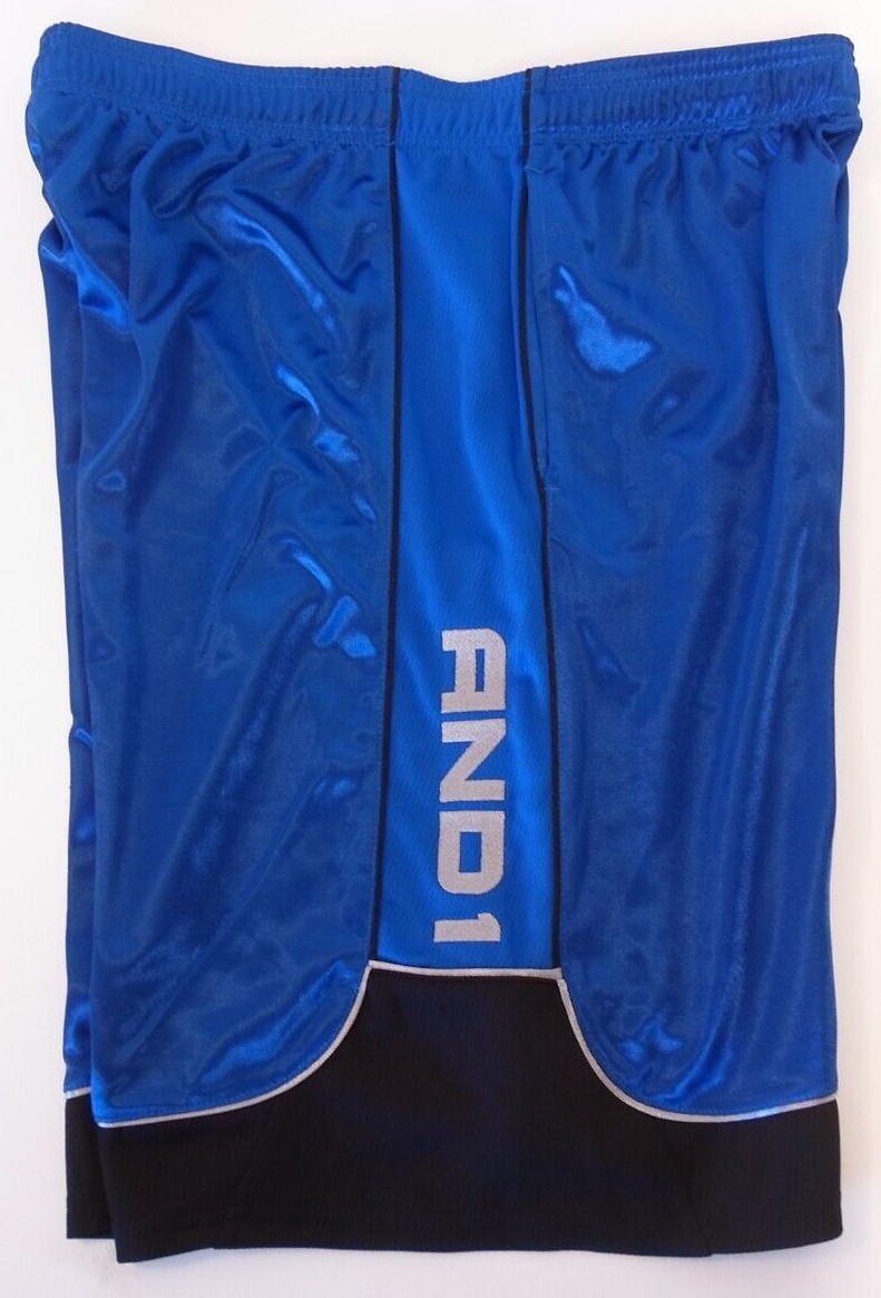 And1 Mens Basketball Gym Workout Shorts Black and Blue ALL SIZES M L XL 2XL 3XL
