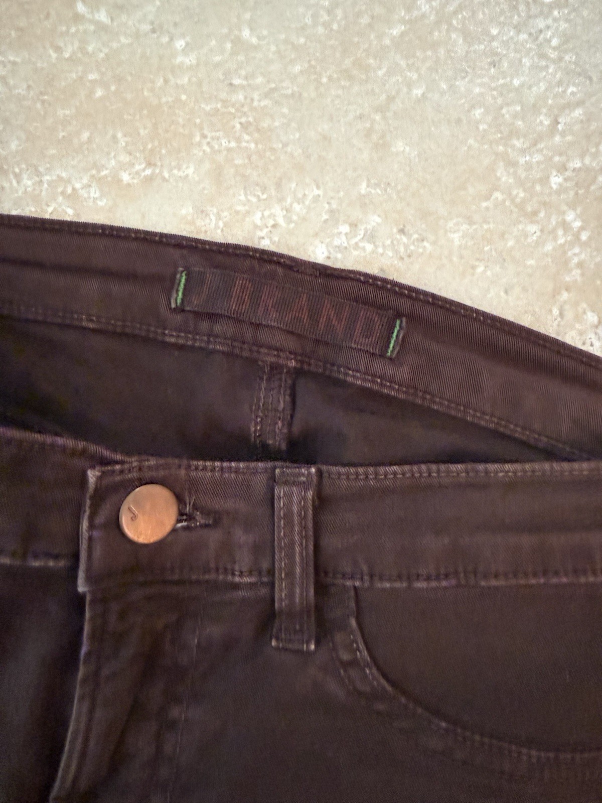 J Brand Womens Brown Dark Wash Skinny Jeans Mid Rise 5-Pocket Denim Size 25