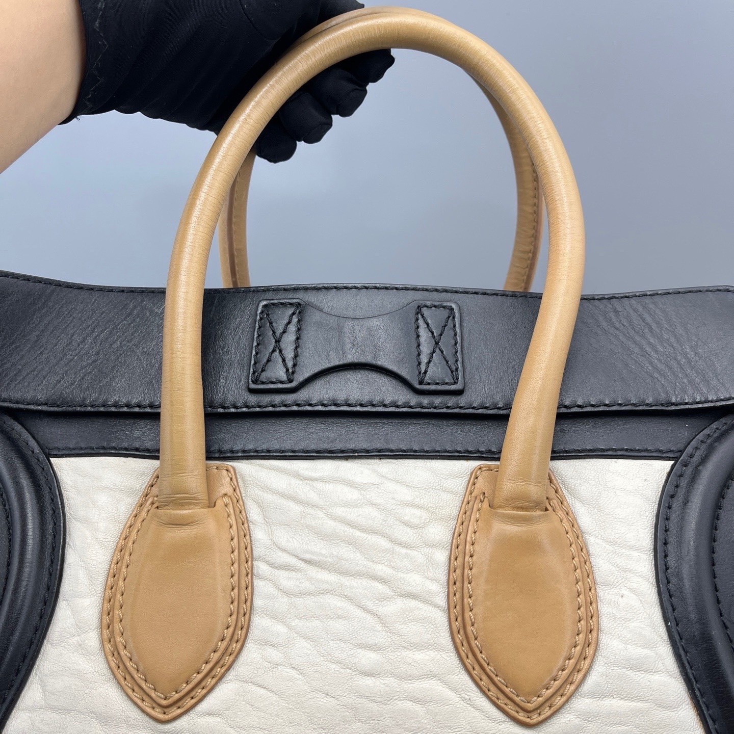 Celine Pre-Owned Authentic Luxury Handbag Colorblock 31*32*17cm