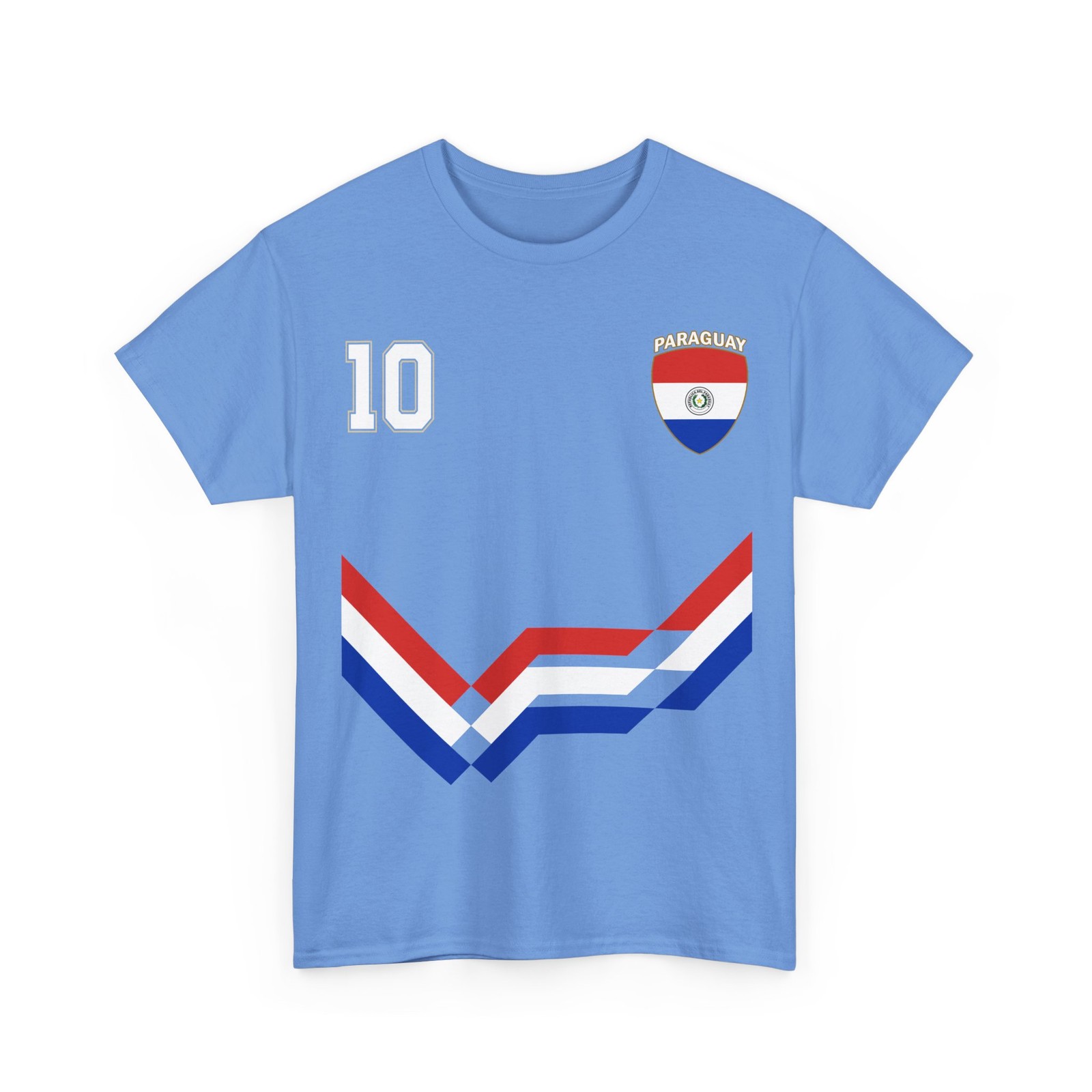 Paraguay Shirt, Paraguayan Flag Paraguay Number 10 Soccer Jersey Style Shirt