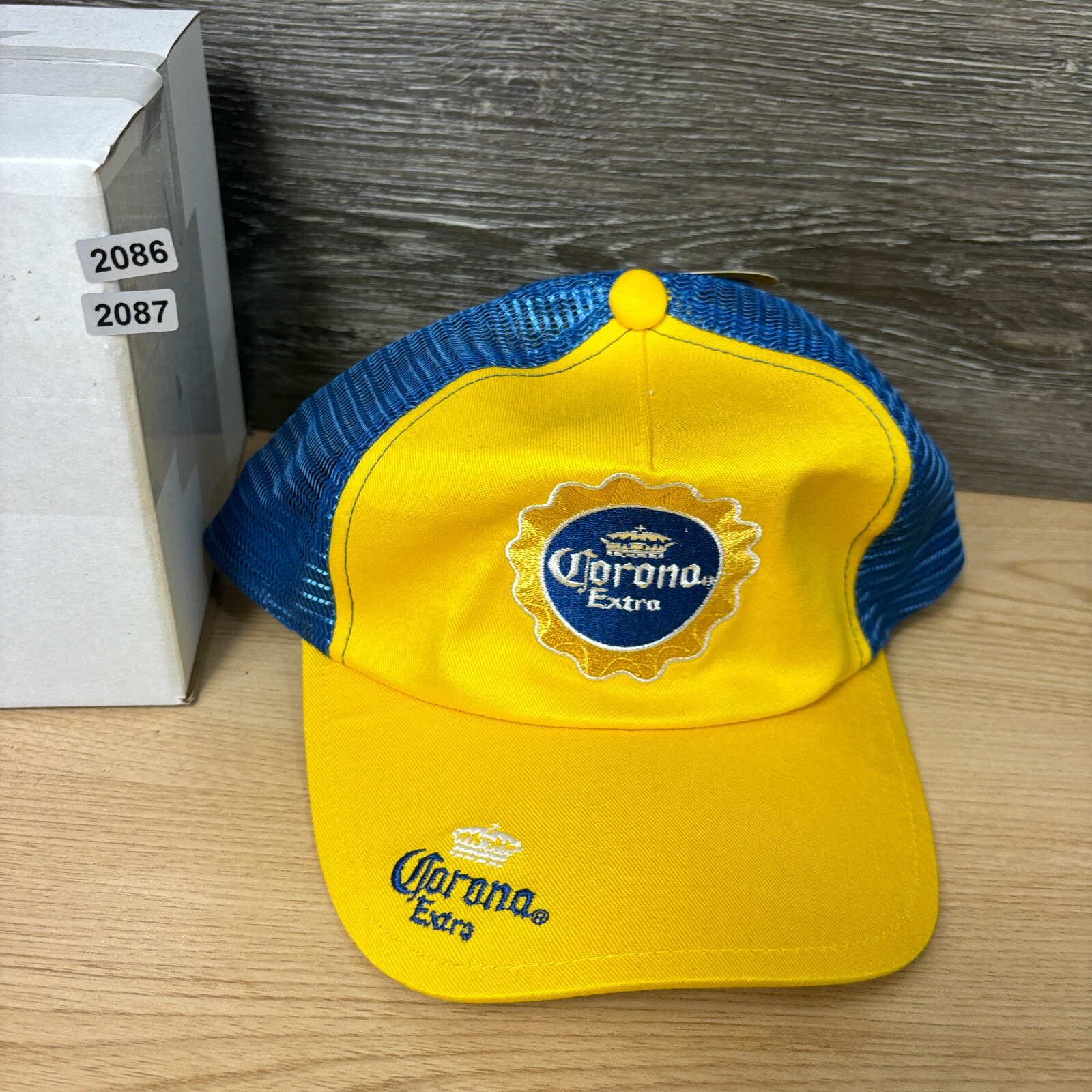 Corona Hat Cap Snapback Yellow Blue Beer Trucker One Size Adjustable NWT