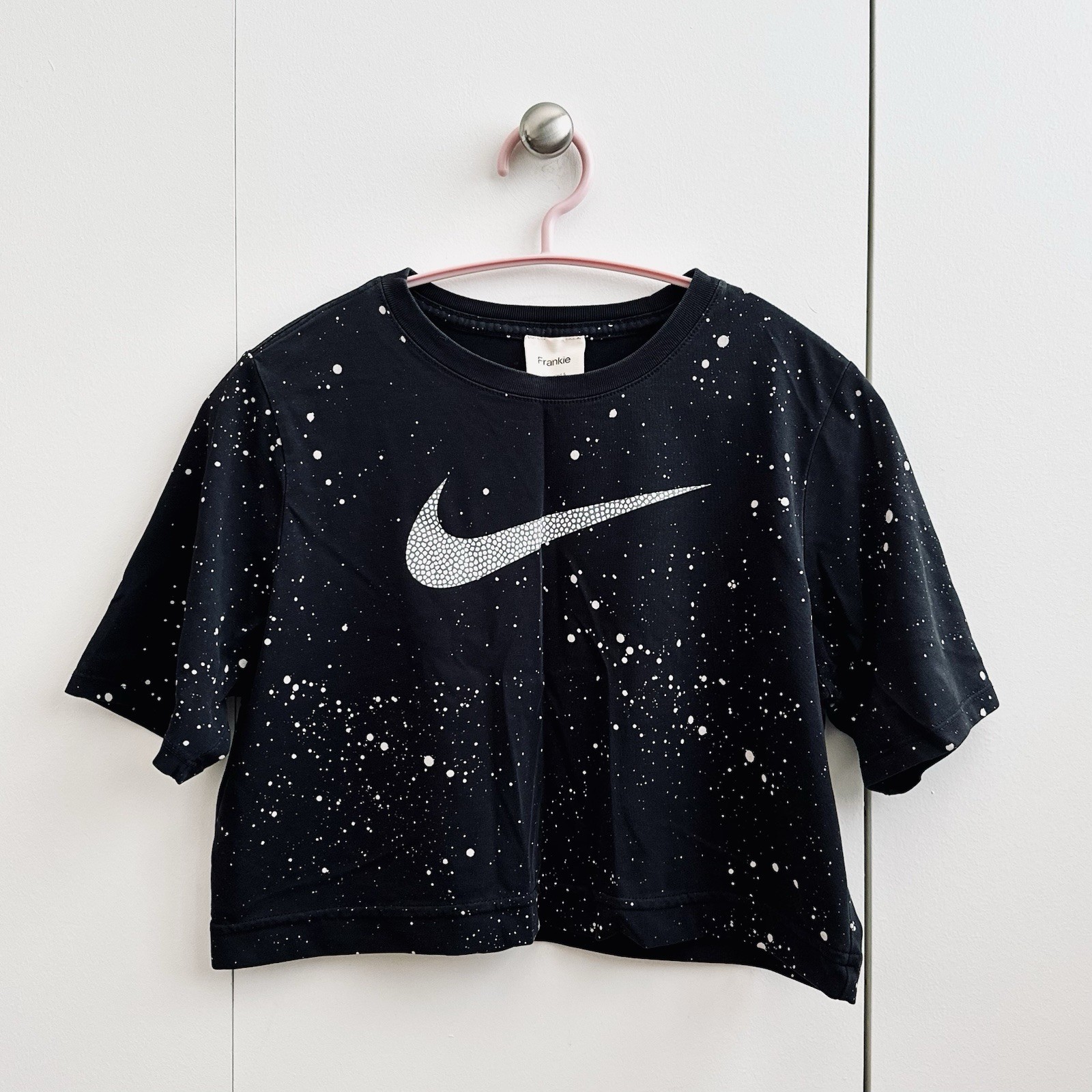 Frankie Collective Reworked Nike Crop Tee XS Paint Splatter