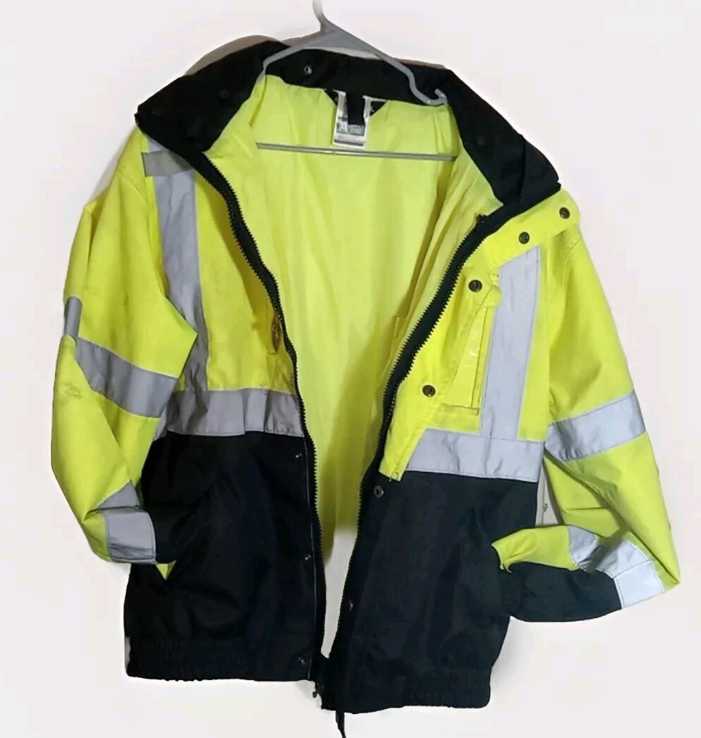 Ergodyne HI VISIBILITY REFLECTIVE ROAD WORK SAFETY JACKET Sz L MISSING LINER