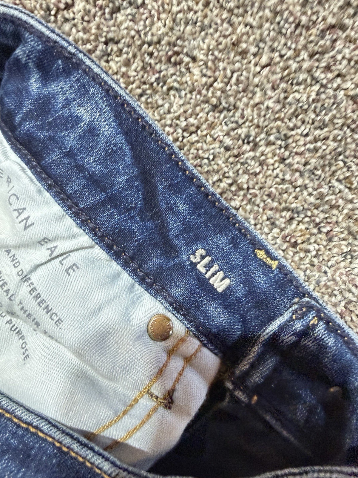 American Eagle Men Jeans Size 30 Blue Denim 30X34 Slim Air Flex Plus
