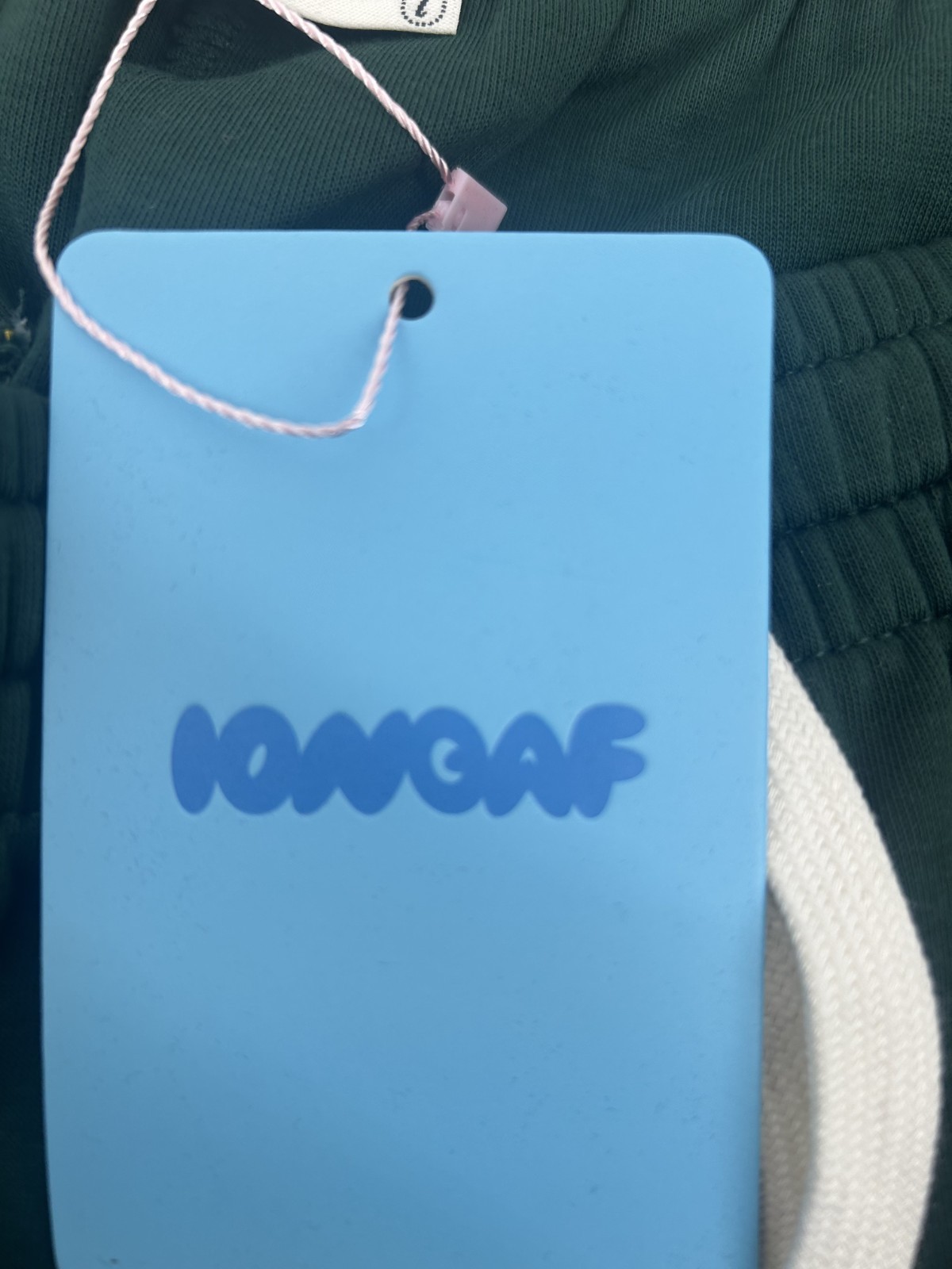 Iongaf Dotted Pocket Lining Sweaty Sweatpants Large Size Green
