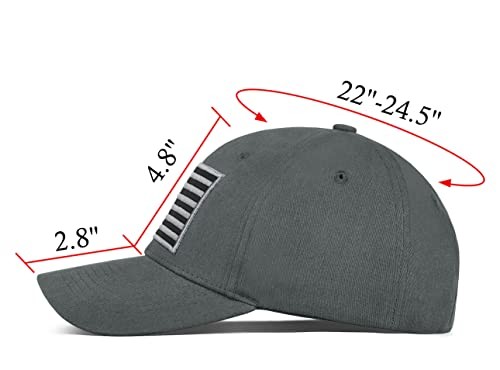 KIRAAT 3 Pack American Flag Baseball Cap Unisex,Low One Size Black＆grey＆khaki